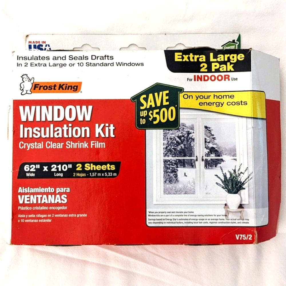 Frost King Window Insulation Kit Indoor Extra Large Two Pack V75/2